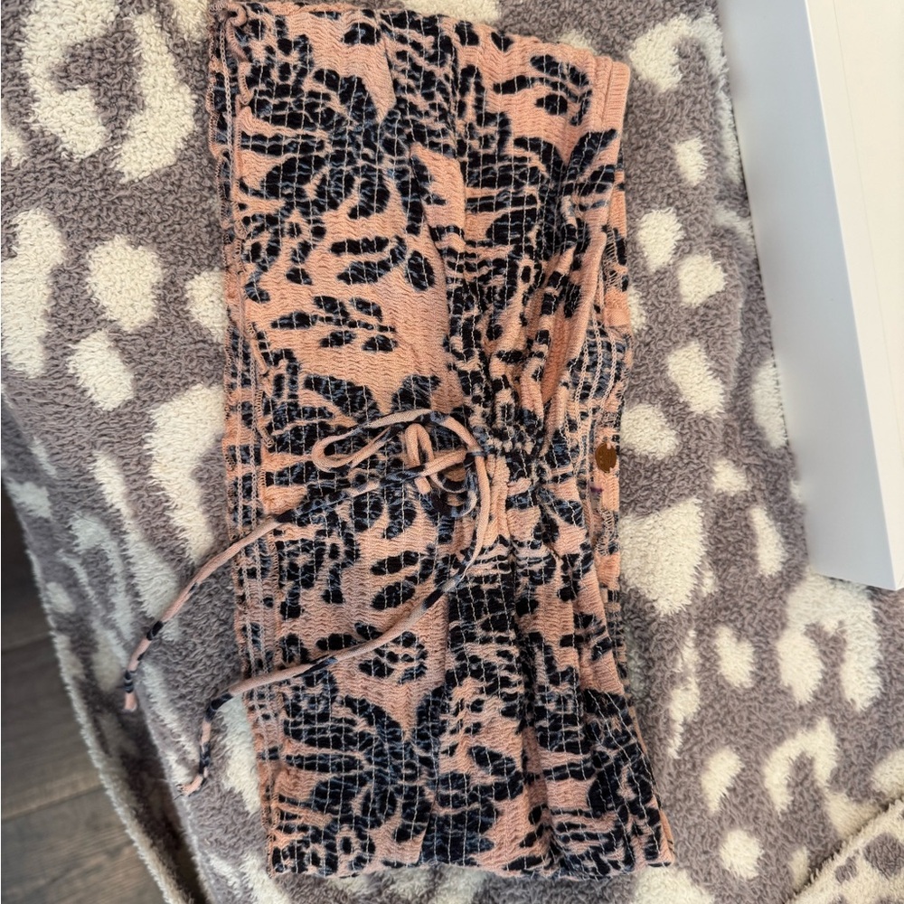Free People Pink and Black Tube Top